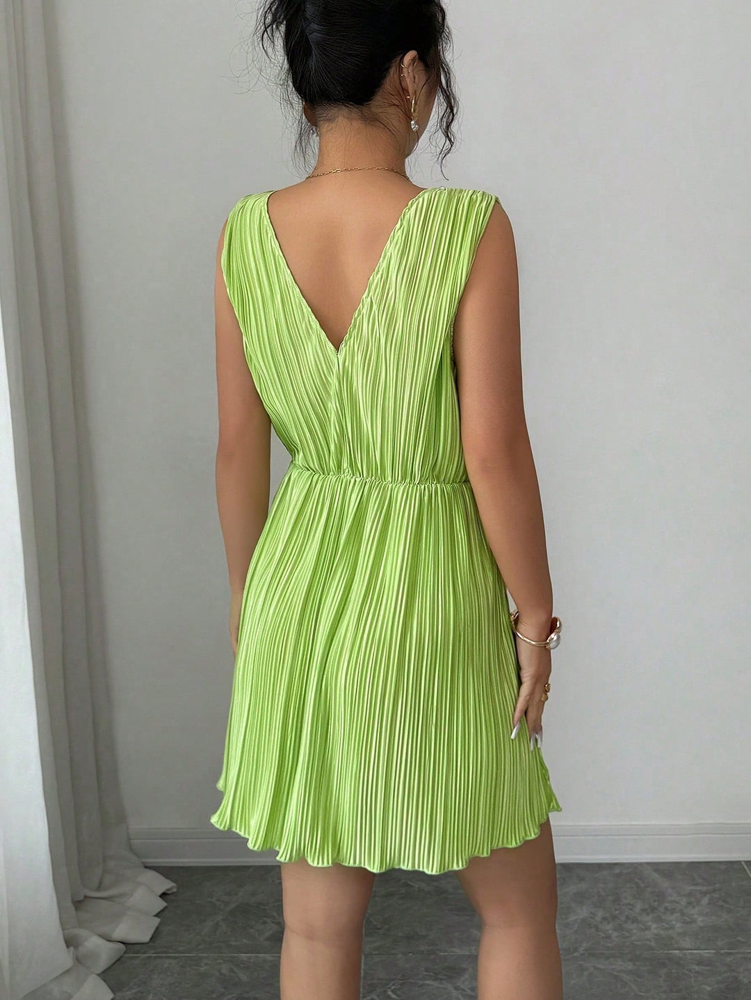 Rochie scurtă SHEIN, verde