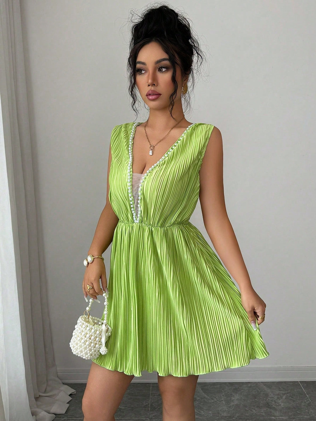 Rochie scurtă SHEIN, verde
