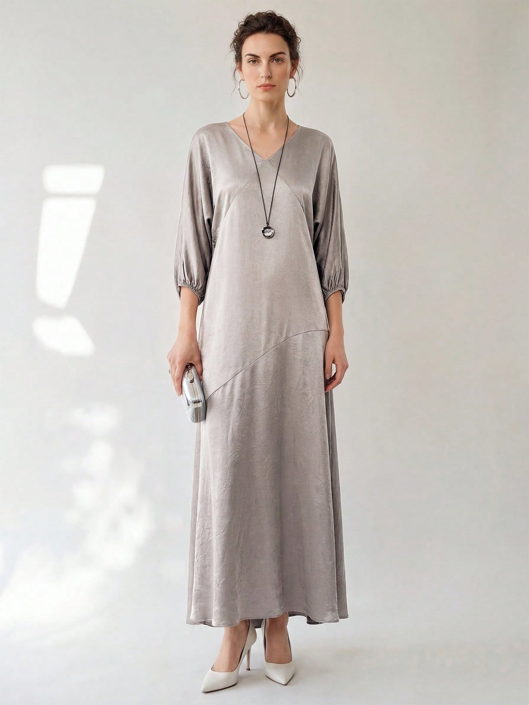 Rochie maxi SHEIN, gri