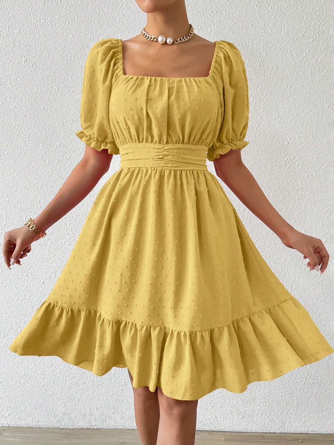 Rochie midi SHEIN, galben