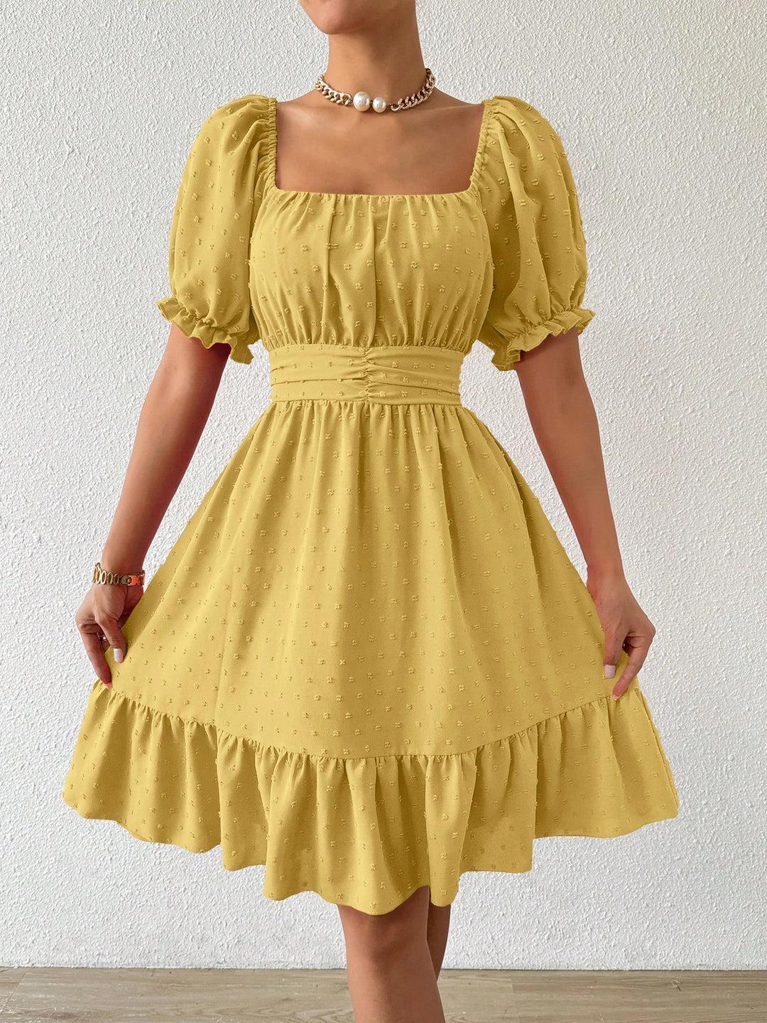 Rochie midi SHEIN, galben