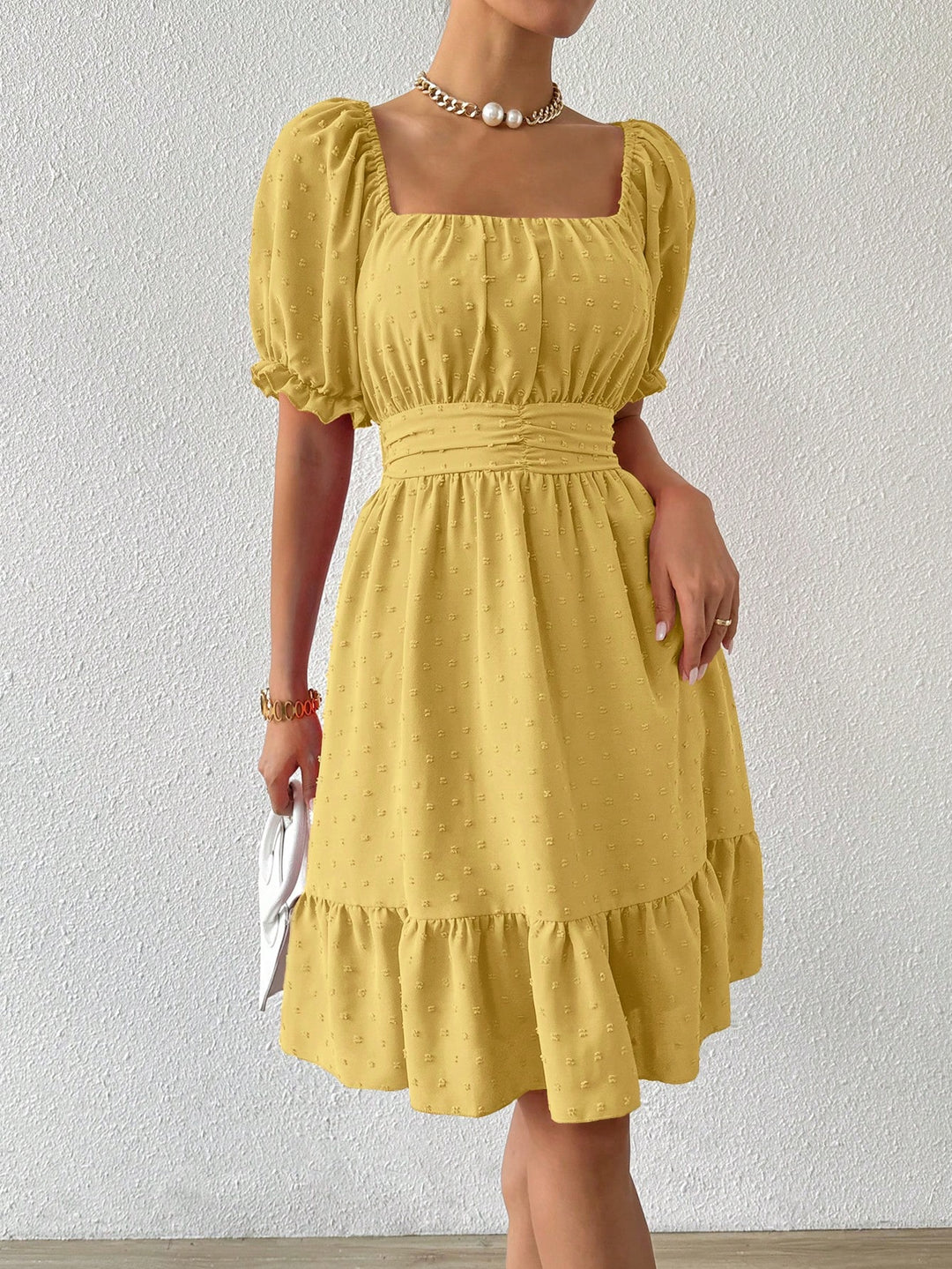 Rochie midi SHEIN, galben