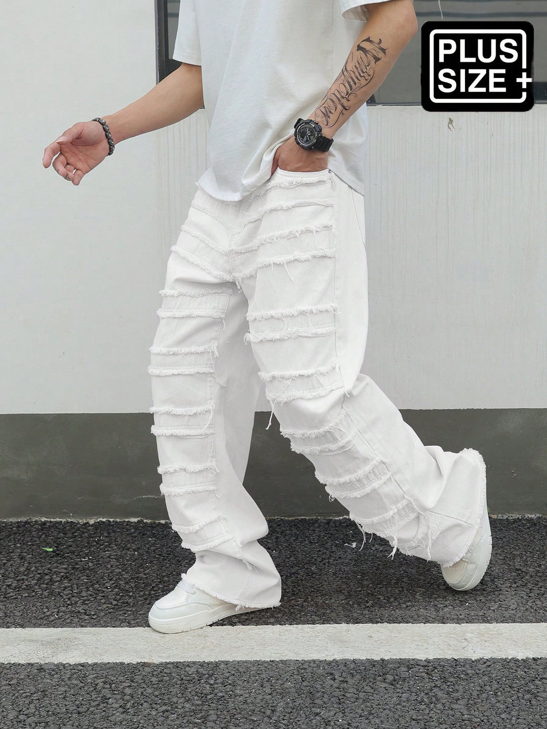 Jeans SHEIN, alb