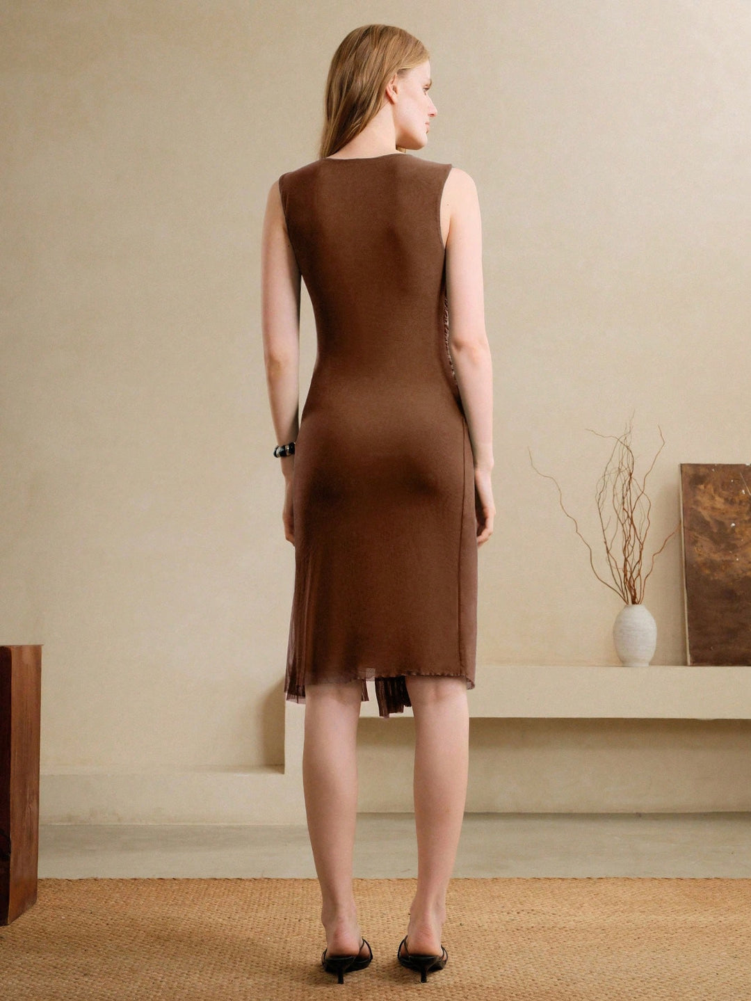 Rochie scurtă SHEIN, maro