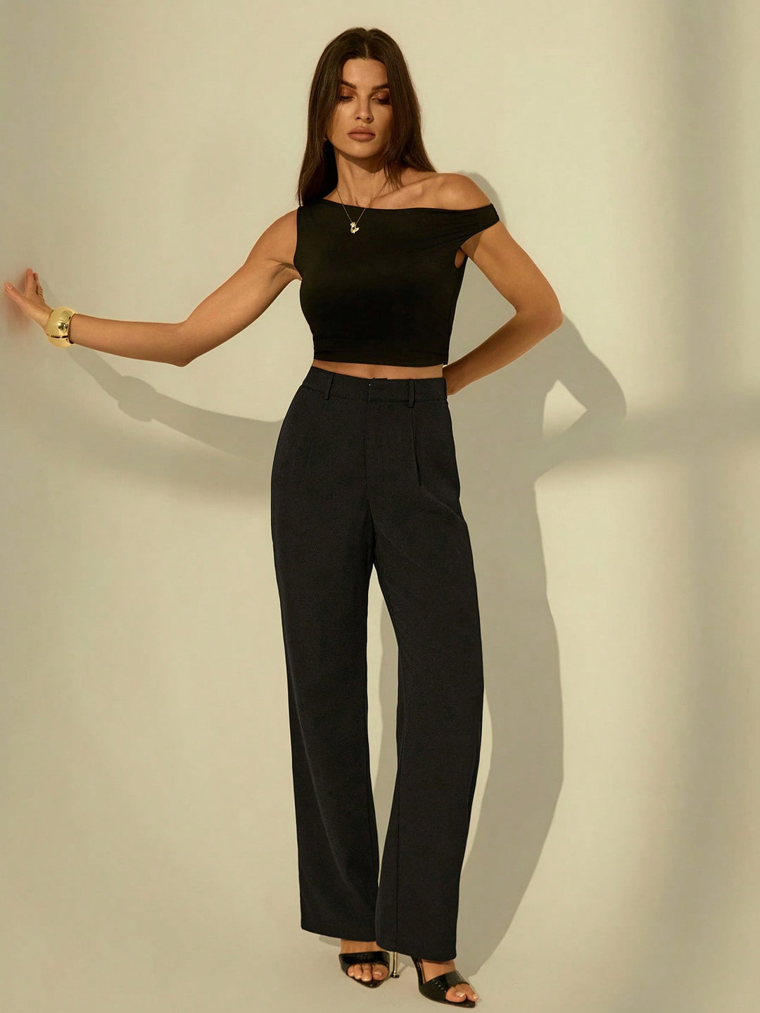 Pantalon SHEIN, negru