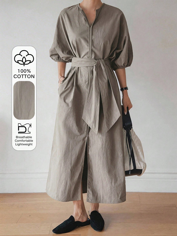 Rochie midi SHEIN, kaki