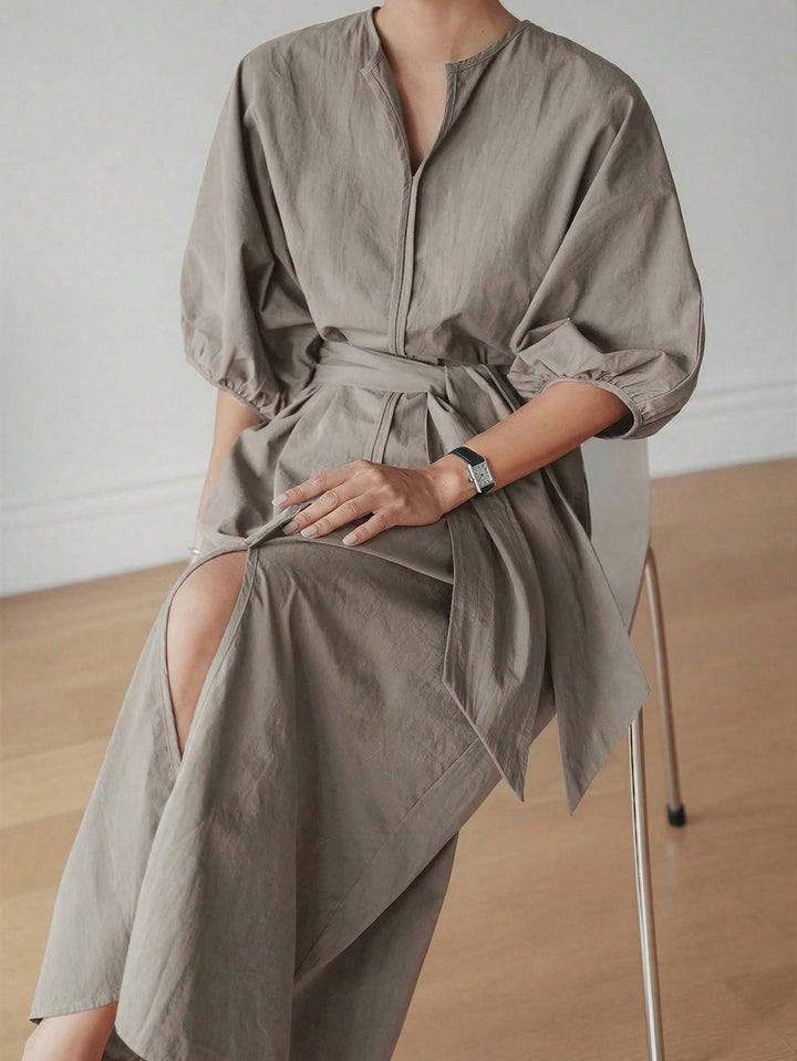 Rochie midi SHEIN, kaki