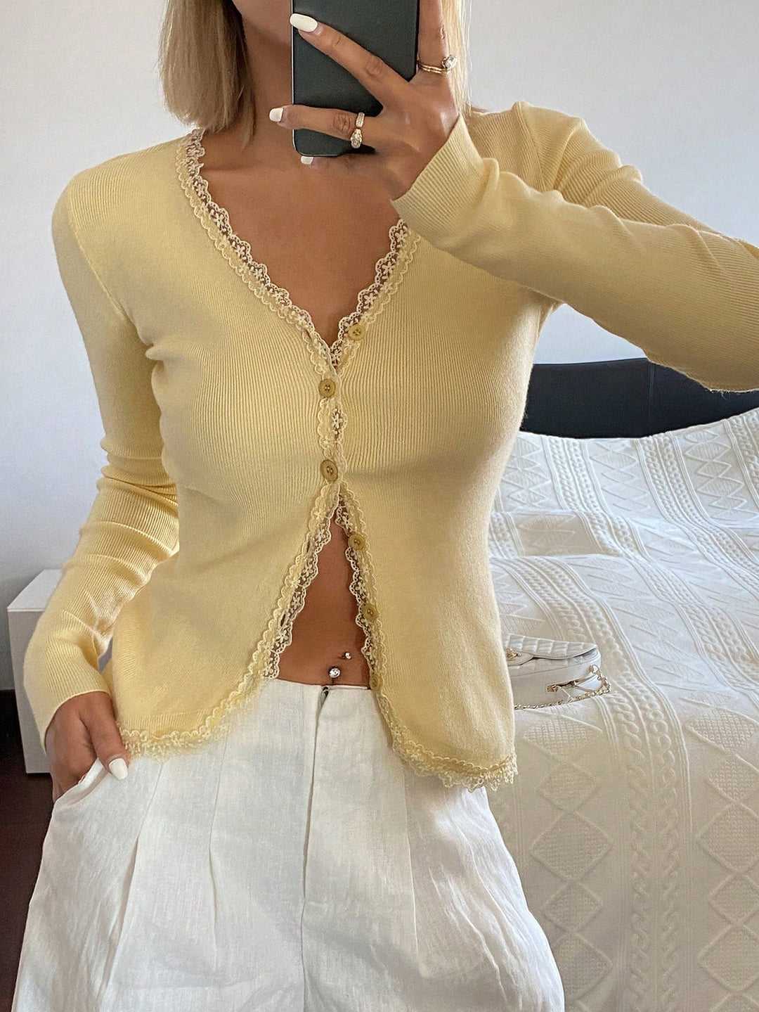 Cardigan SHEIN, galben