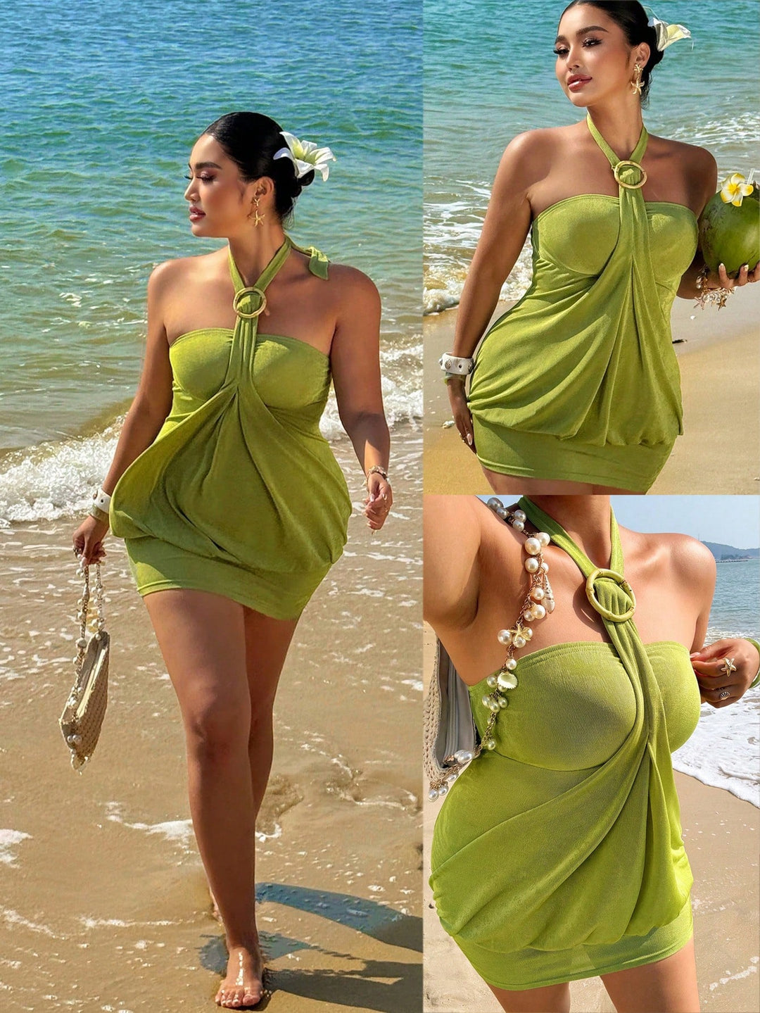 Rochie SHEIN, kaki