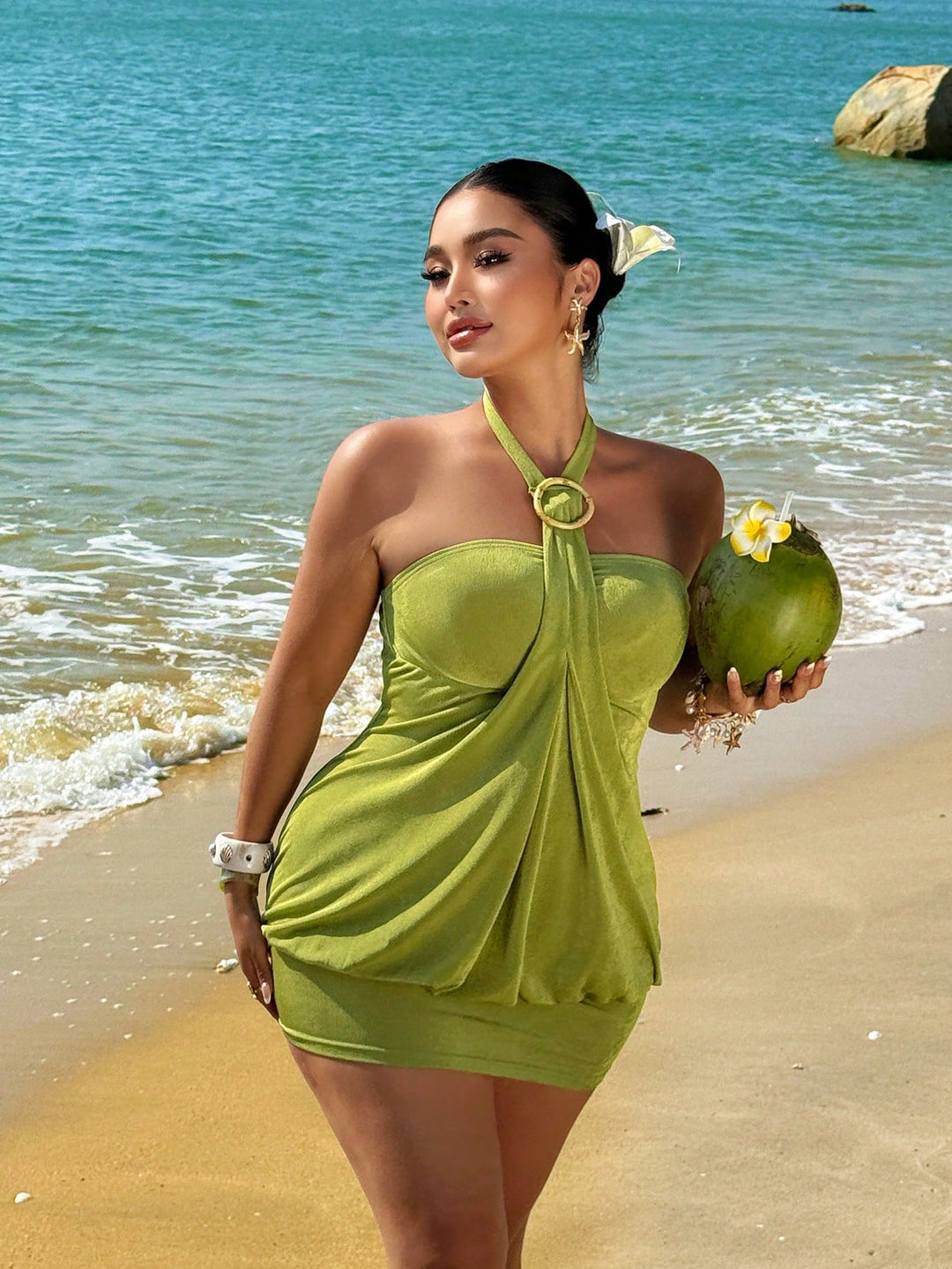 Rochie SHEIN, kaki