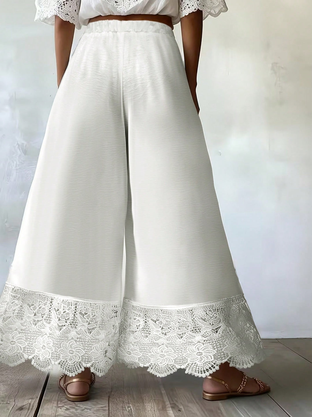 Pantaloni SHEIN, alb