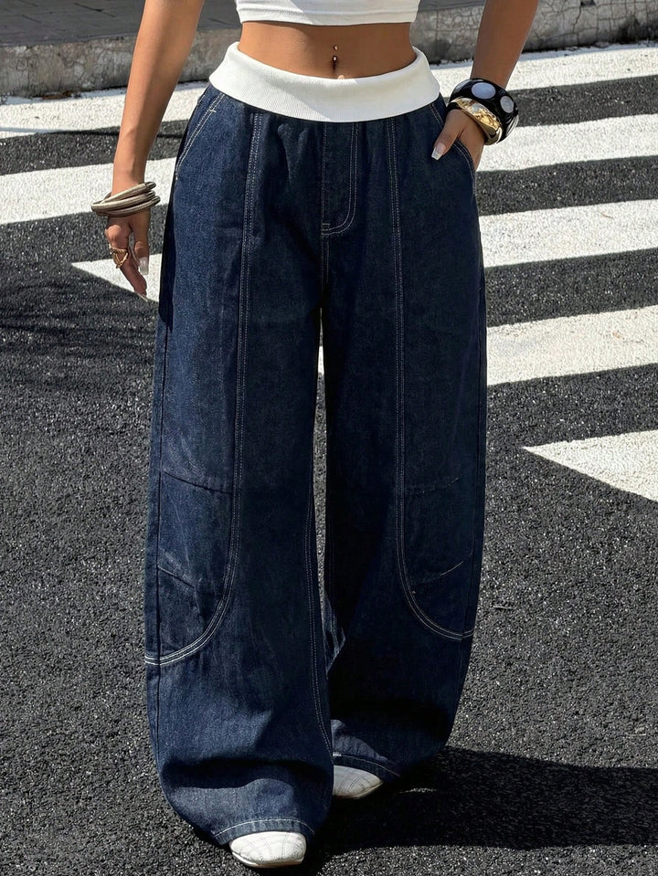 Pantaloni SHEIN, albastru