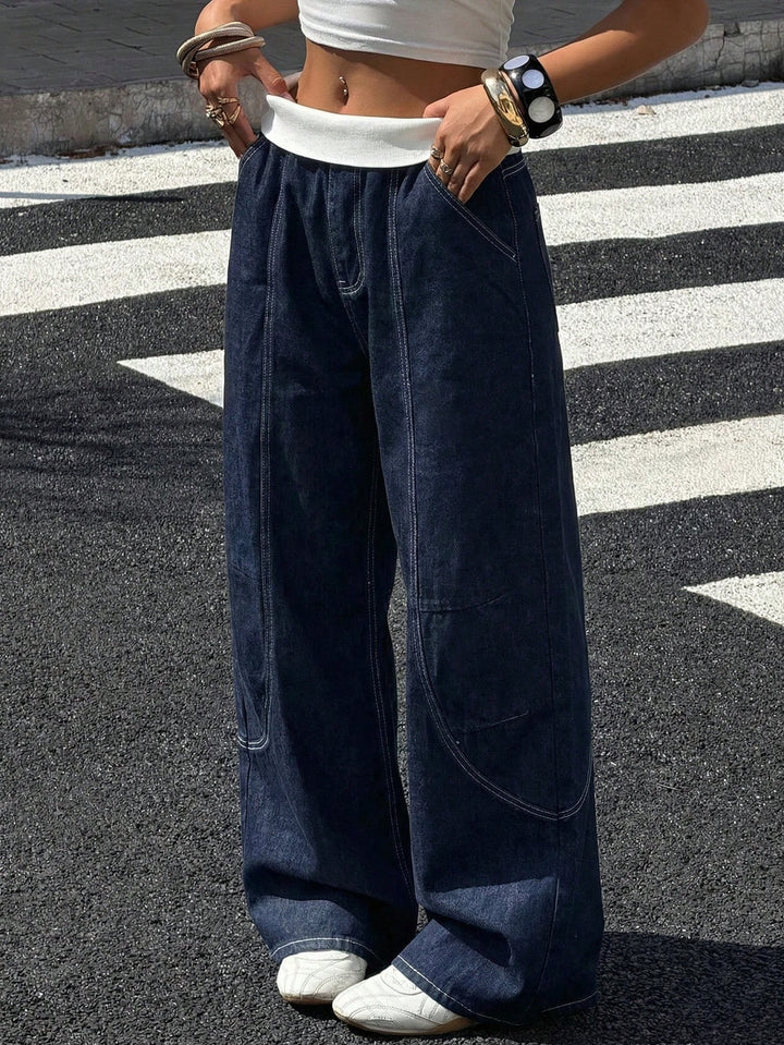 Pantaloni SHEIN, albastru