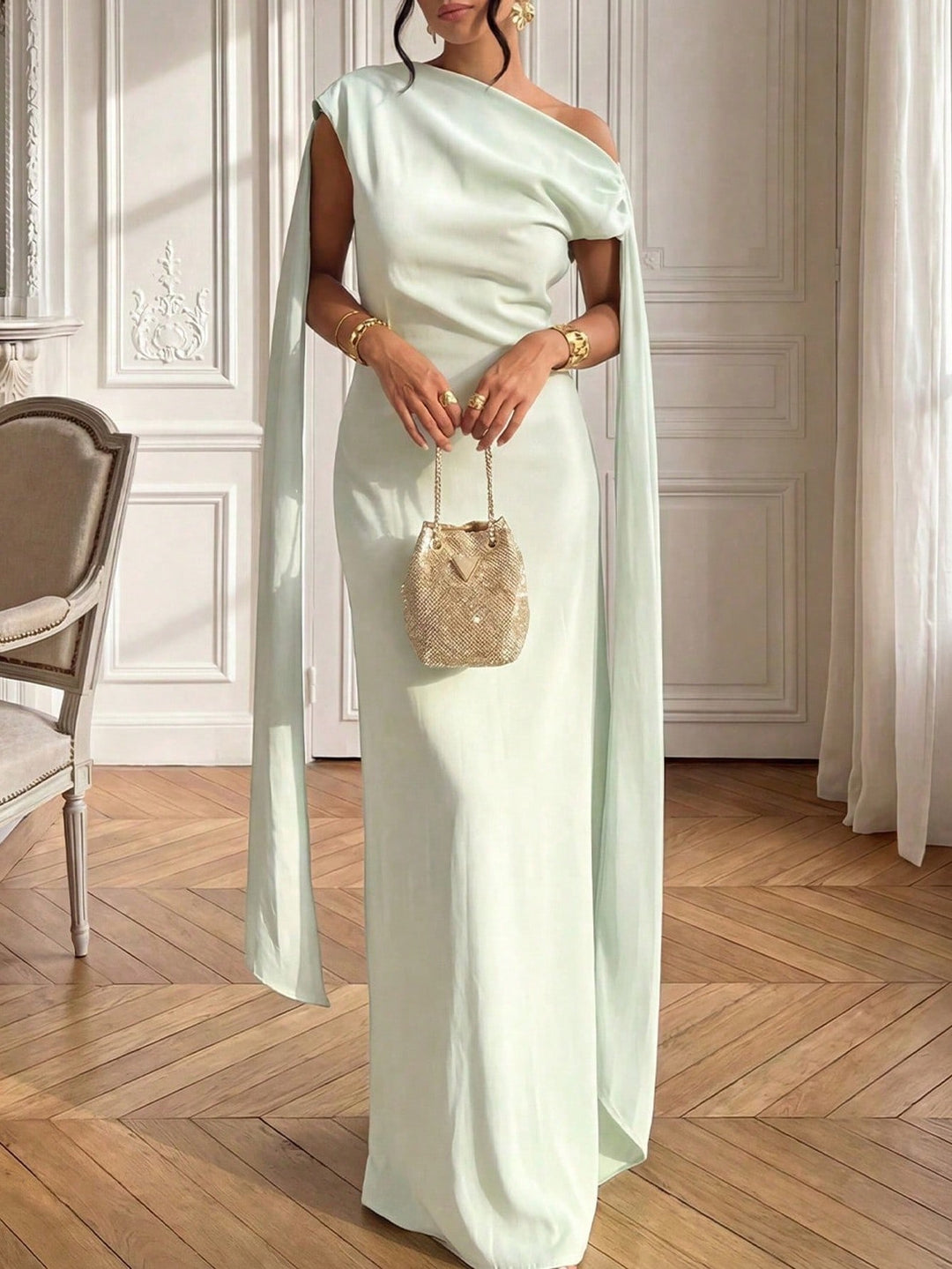Rochie maxi SHEIN, verde