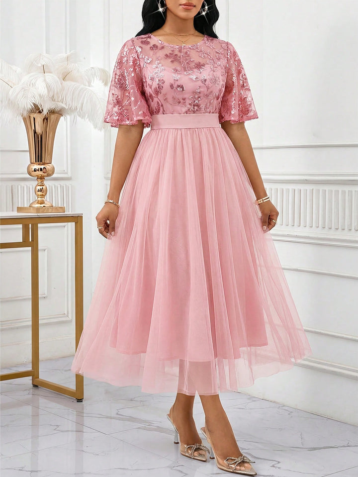 Rochie maxi SHEIN, roz