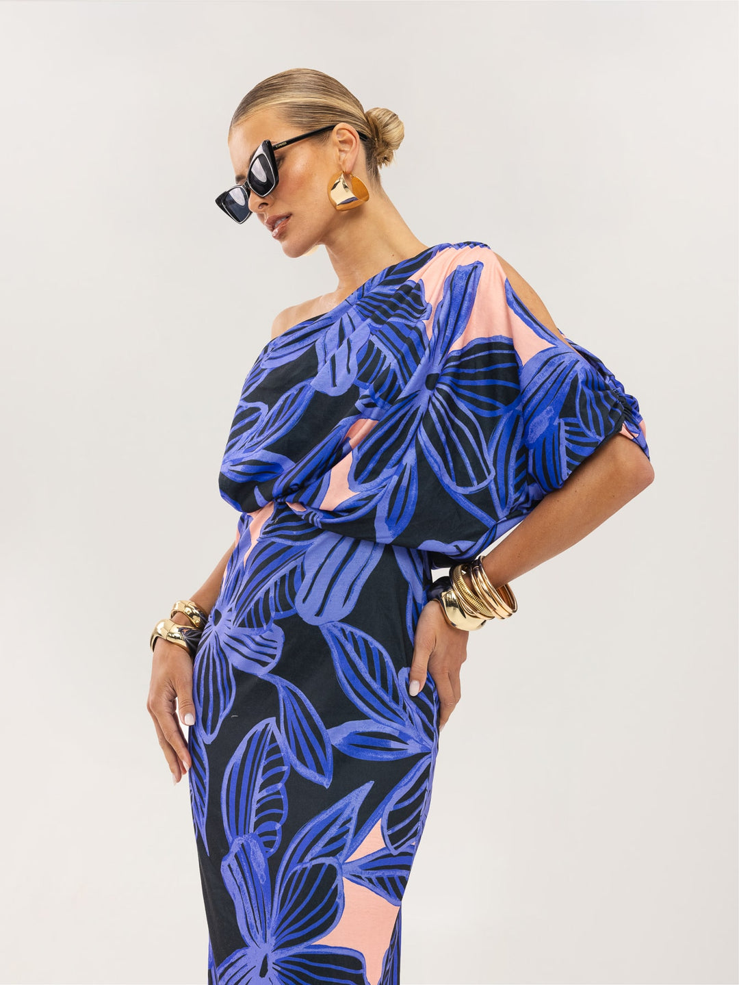 Rochie midi SHEIN, mix culori