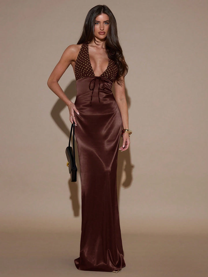 Rochie maxi SHEIN, maro
