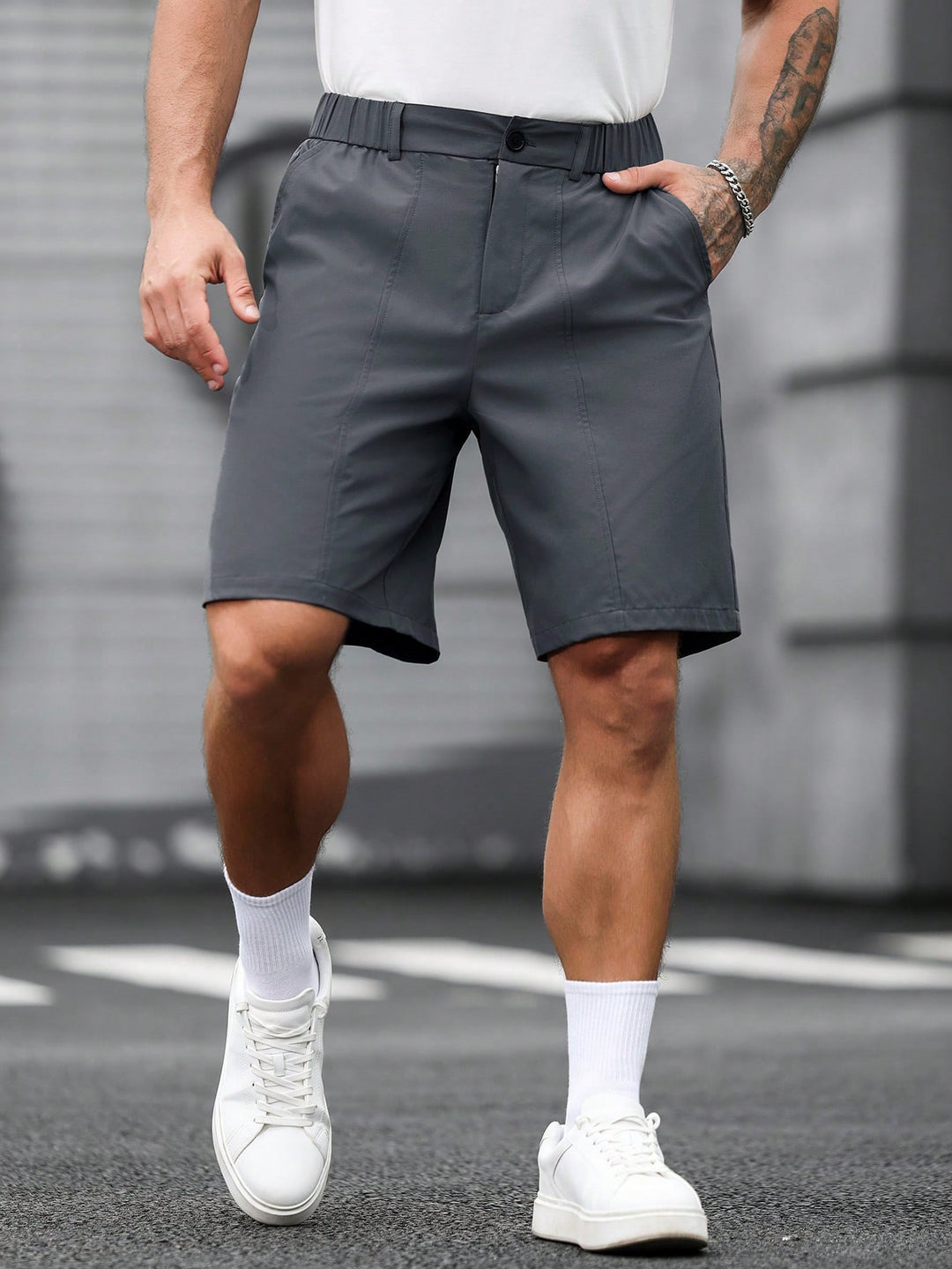 Pantaloni scurți SHEIN, gri