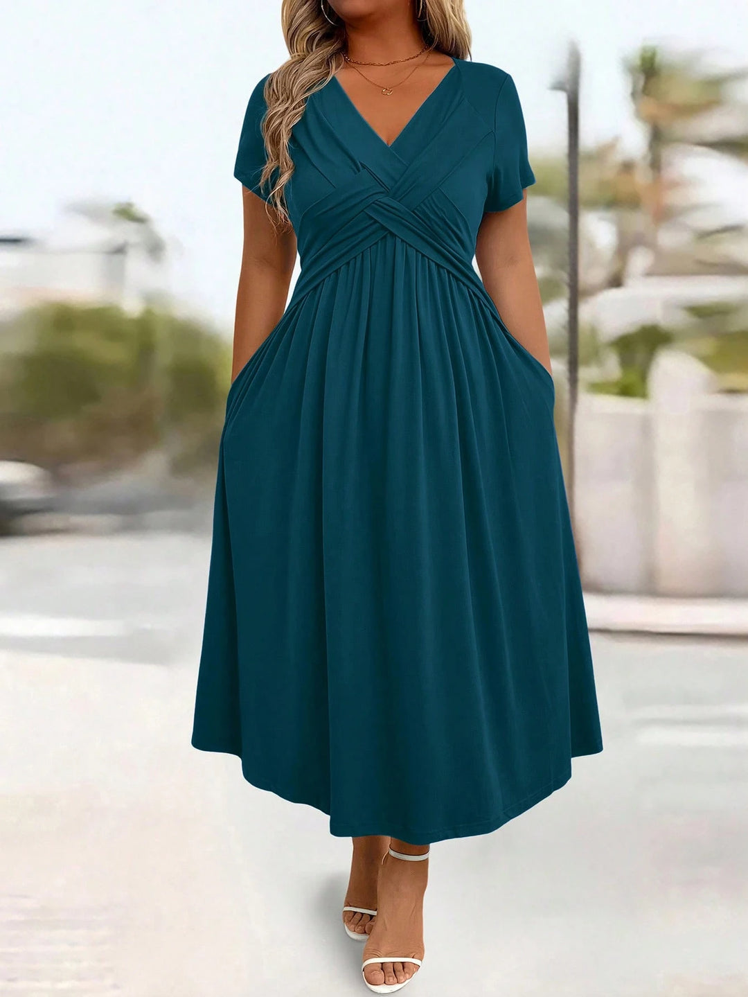Rochie midi SHEIN, albastru
