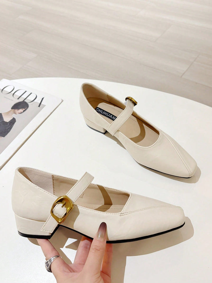 Pantofi cu toc SHEIN, alb