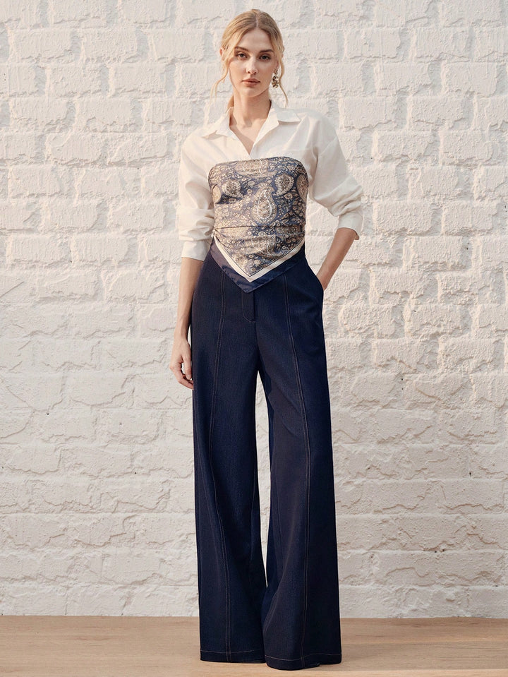 Pantalon SHEIN, albastru