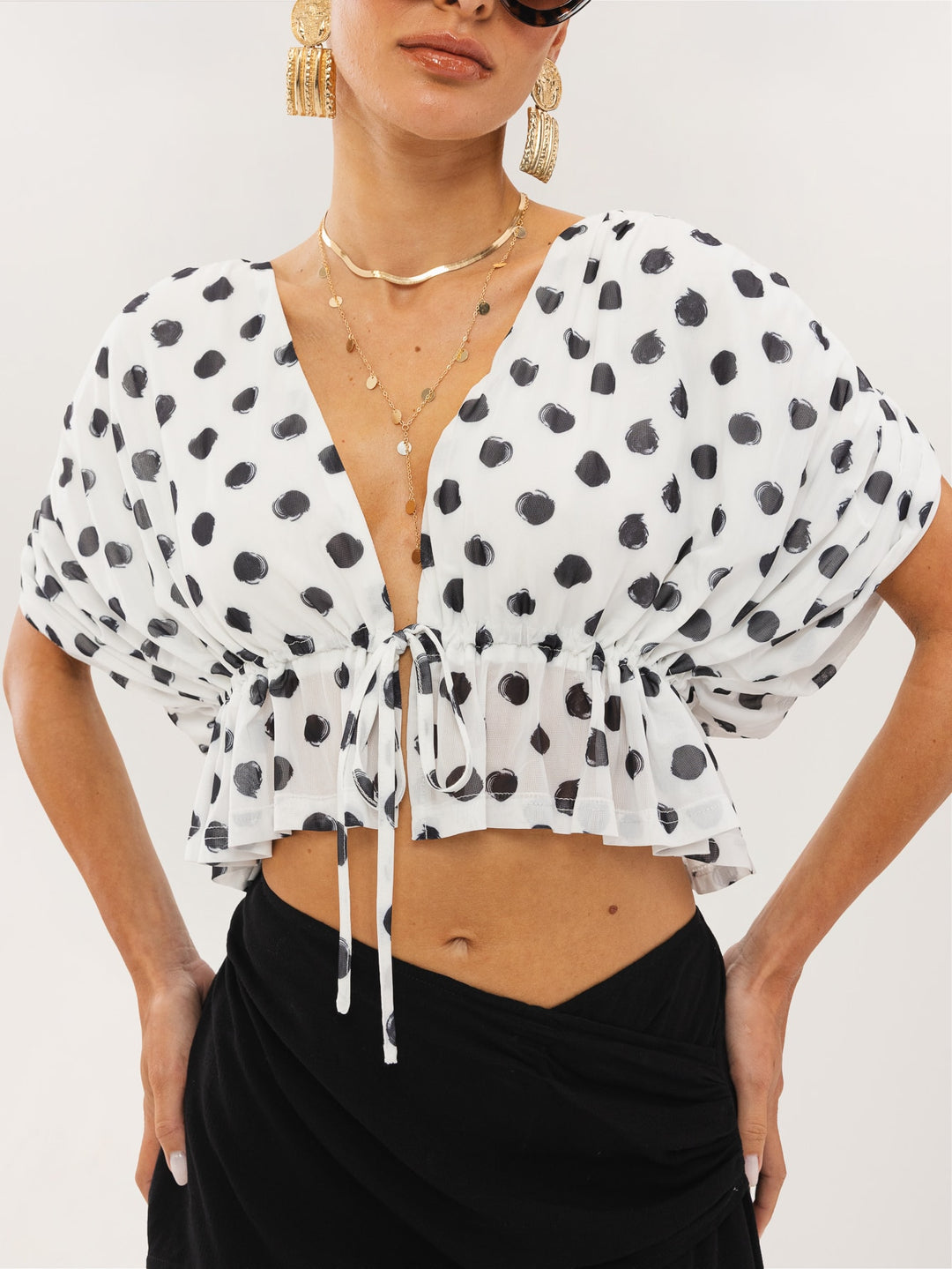 Top SHEIN, negru