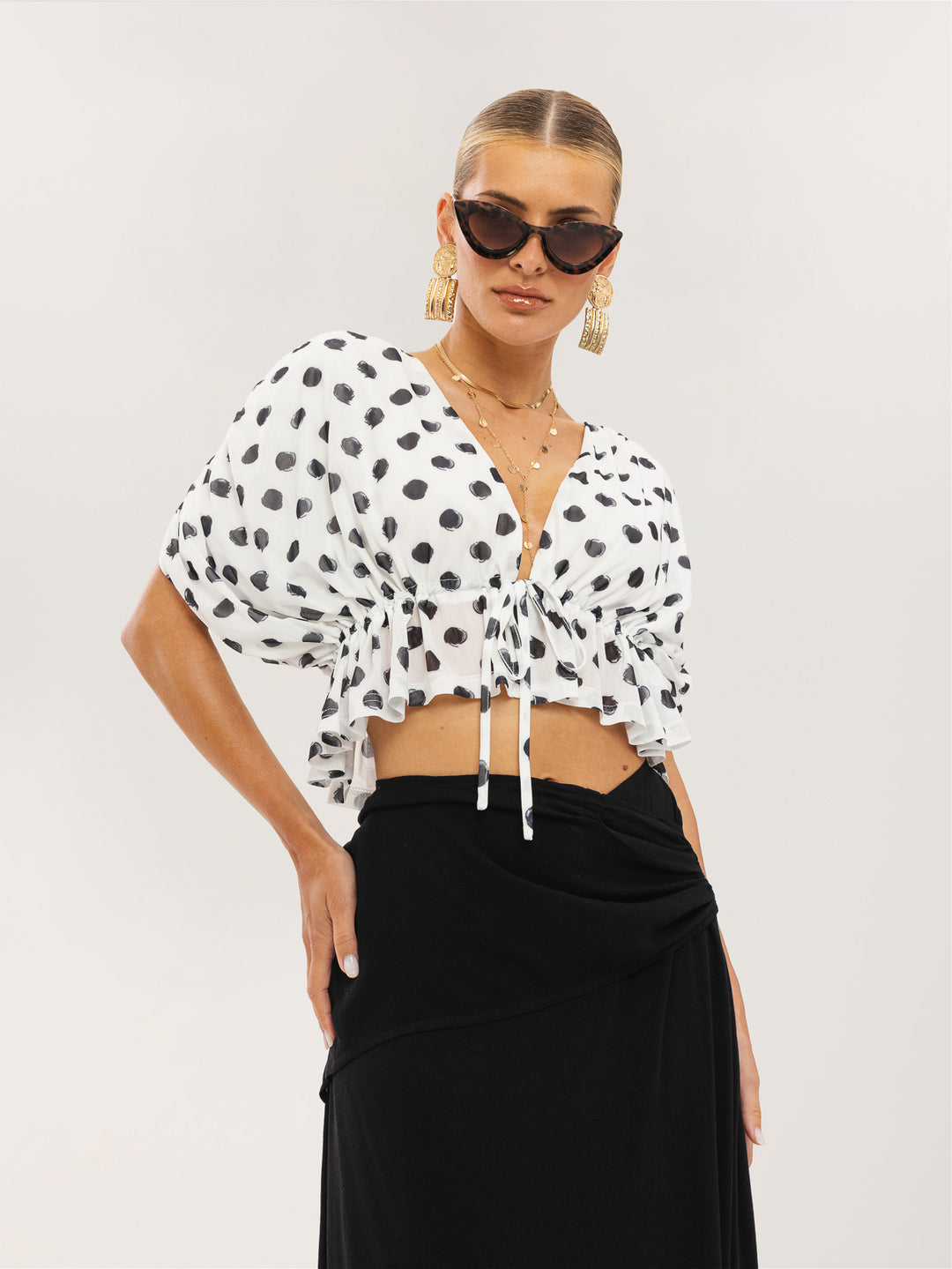 Top SHEIN, negru