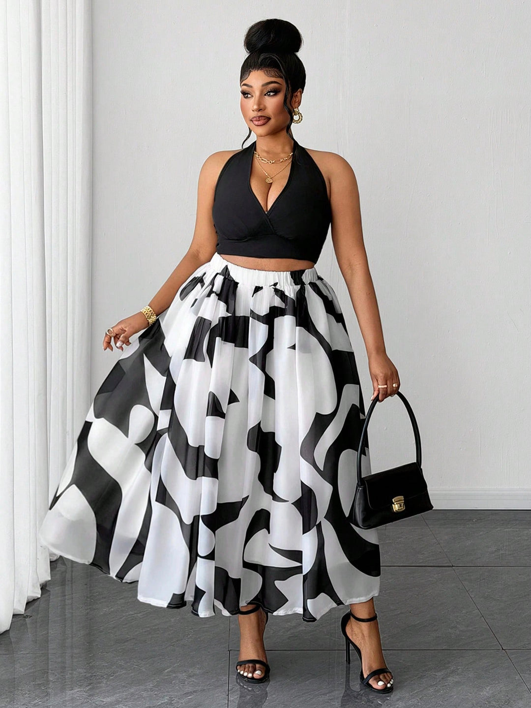 Fustă maxi SHEIN, mix culori