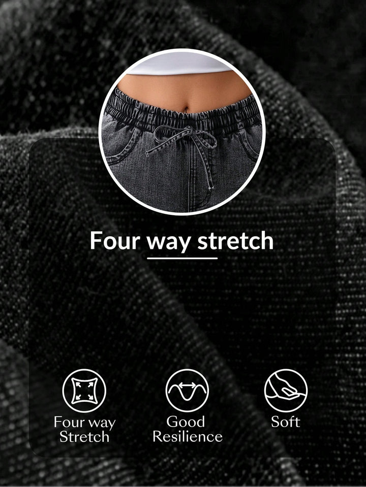 Pantaloni scurți SHEIN, negru