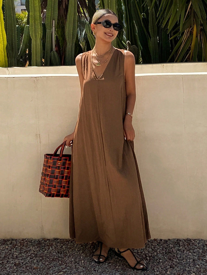 Rochie midi SHEIN, maro
