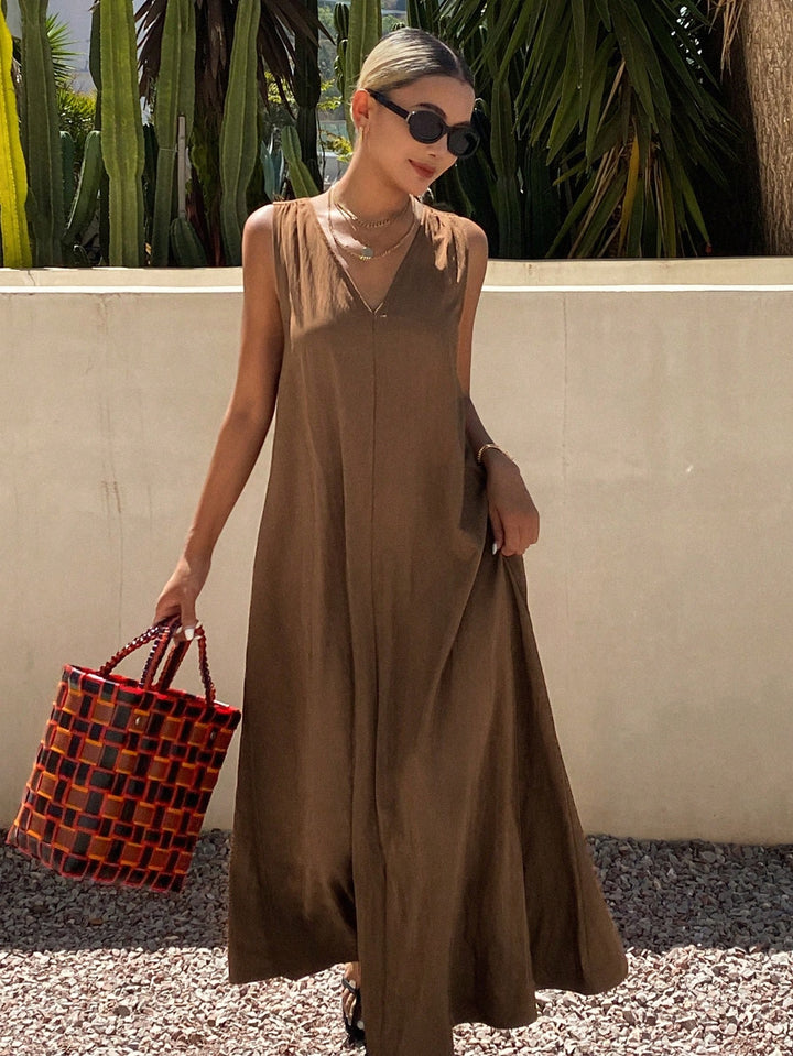 Rochie midi SHEIN, maro