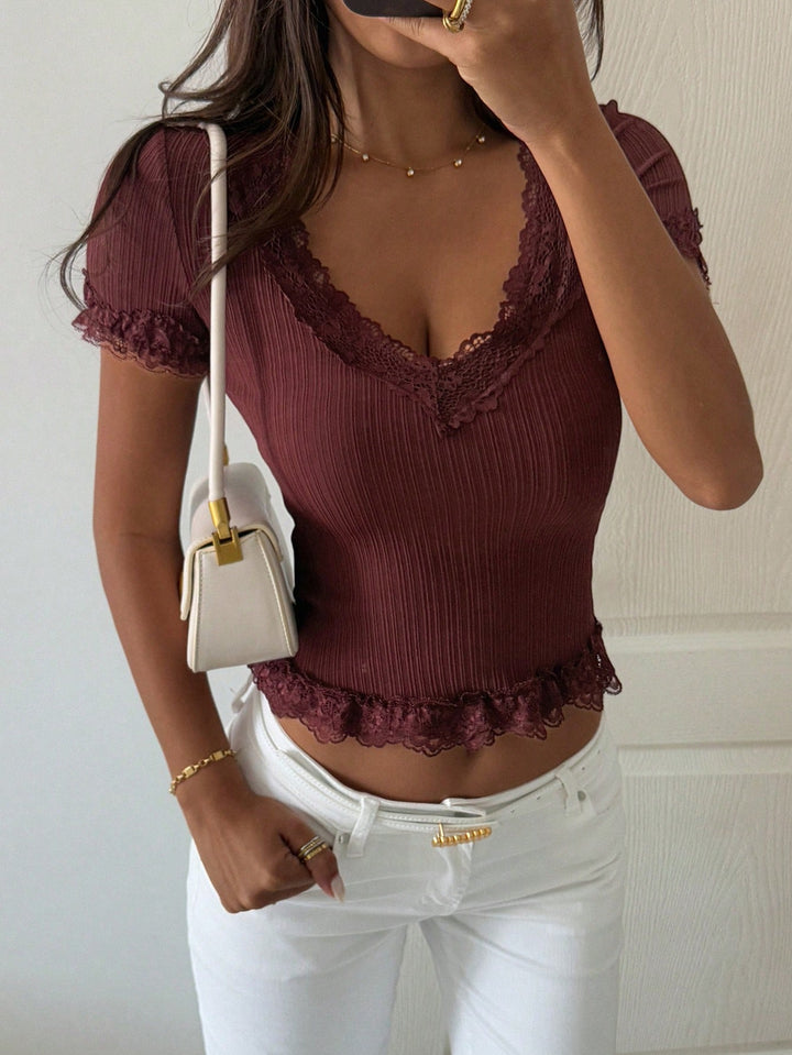 Tricou SHEIN, vișiniu