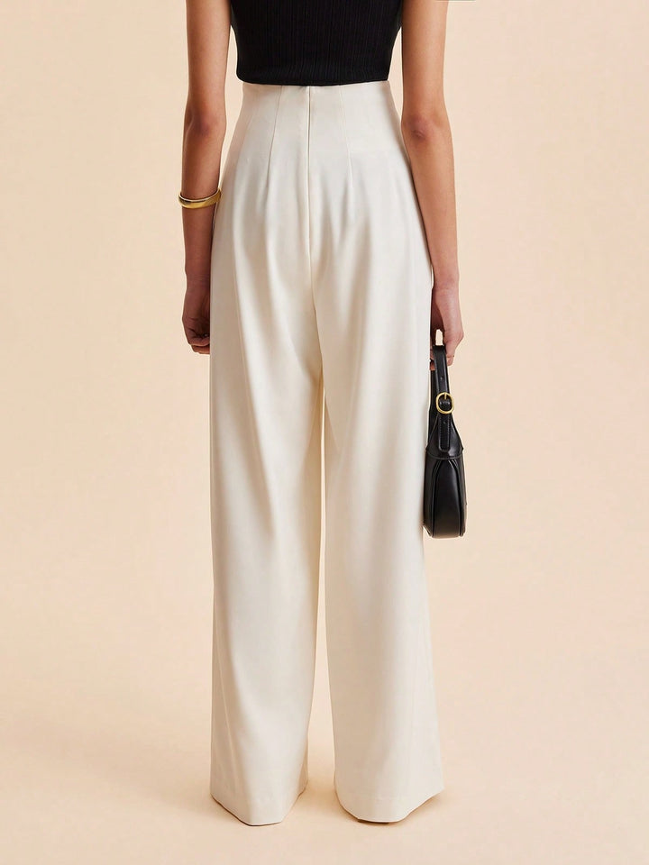 Pantalon SHEIN, alb