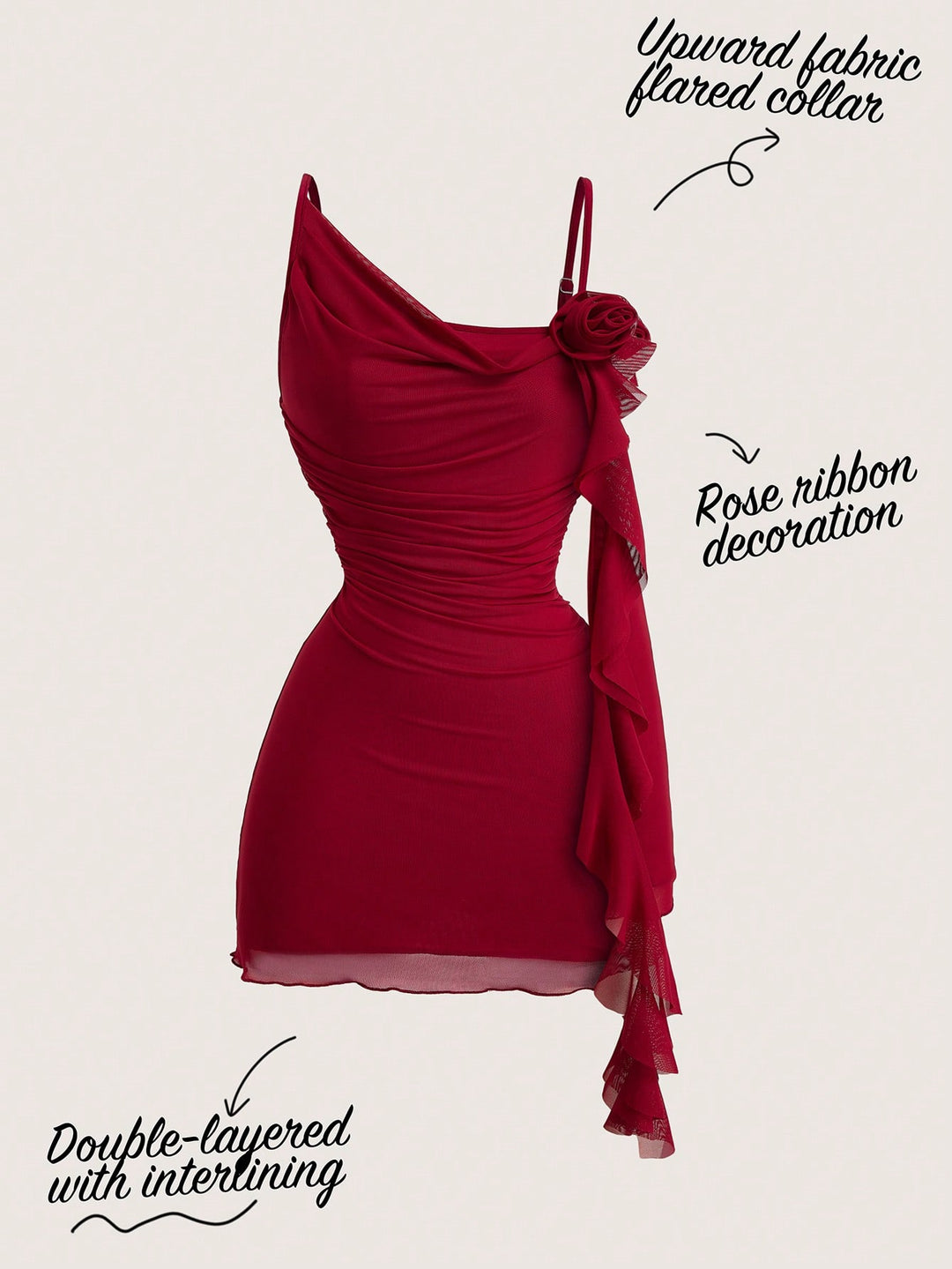Rochie scurtă SHEIN, roșu