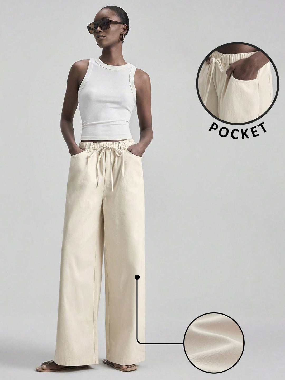 Pantaloni SHEIN, bej