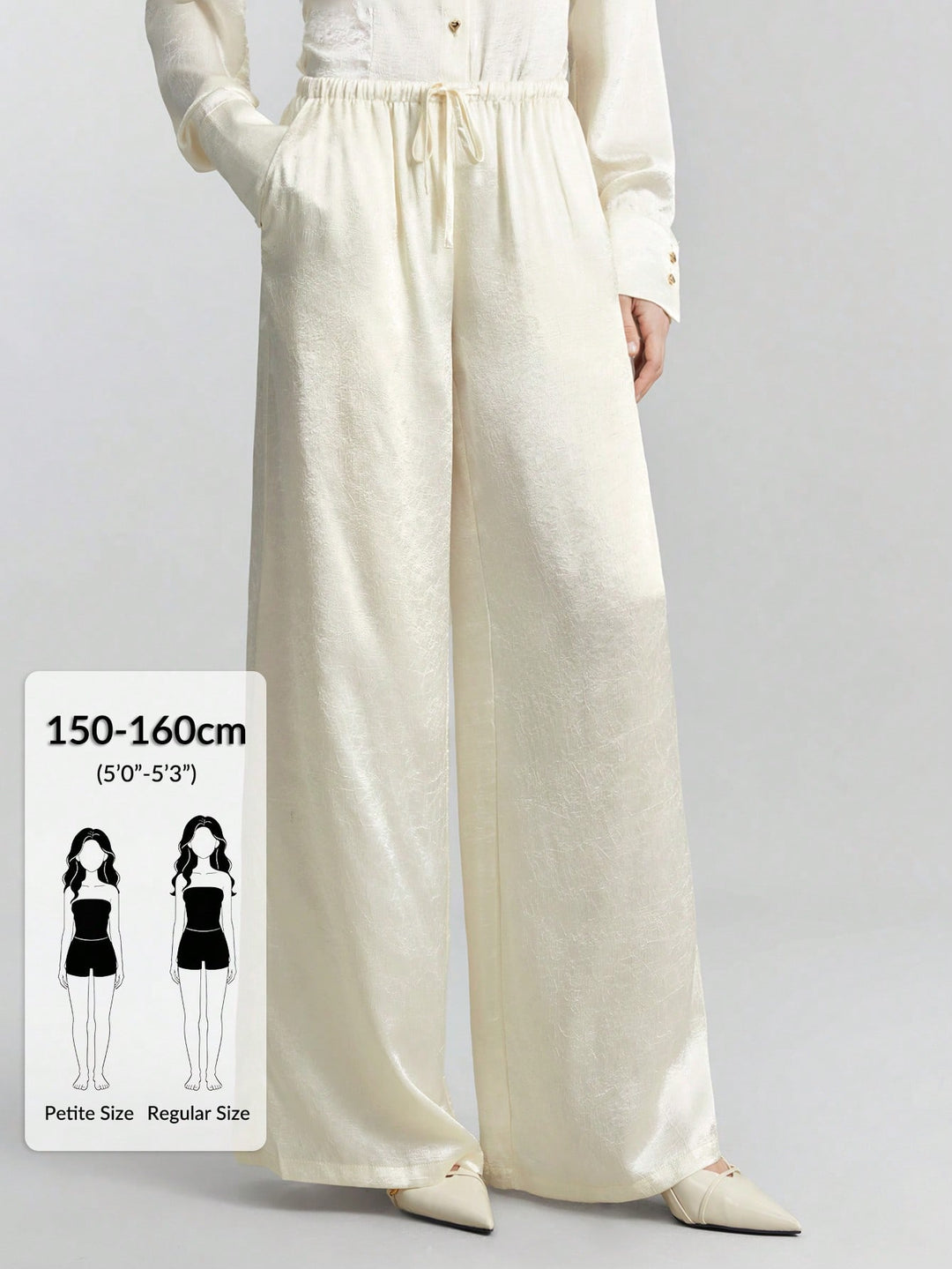 Pantaloni SHEIN, alb