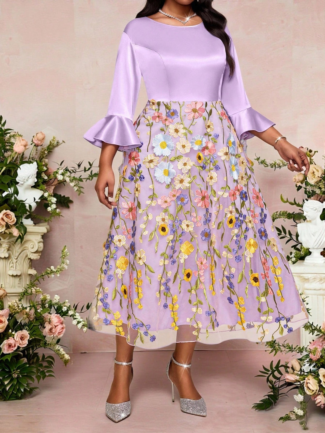 Rochie SHEIN, mix culori