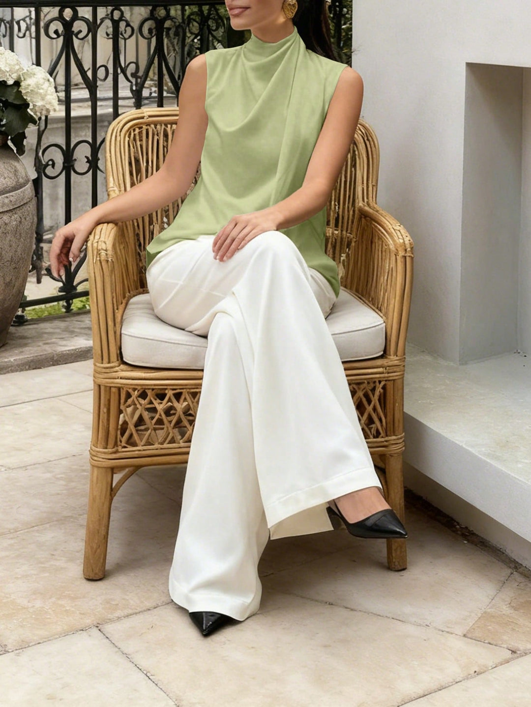 Top SHEIN, verde