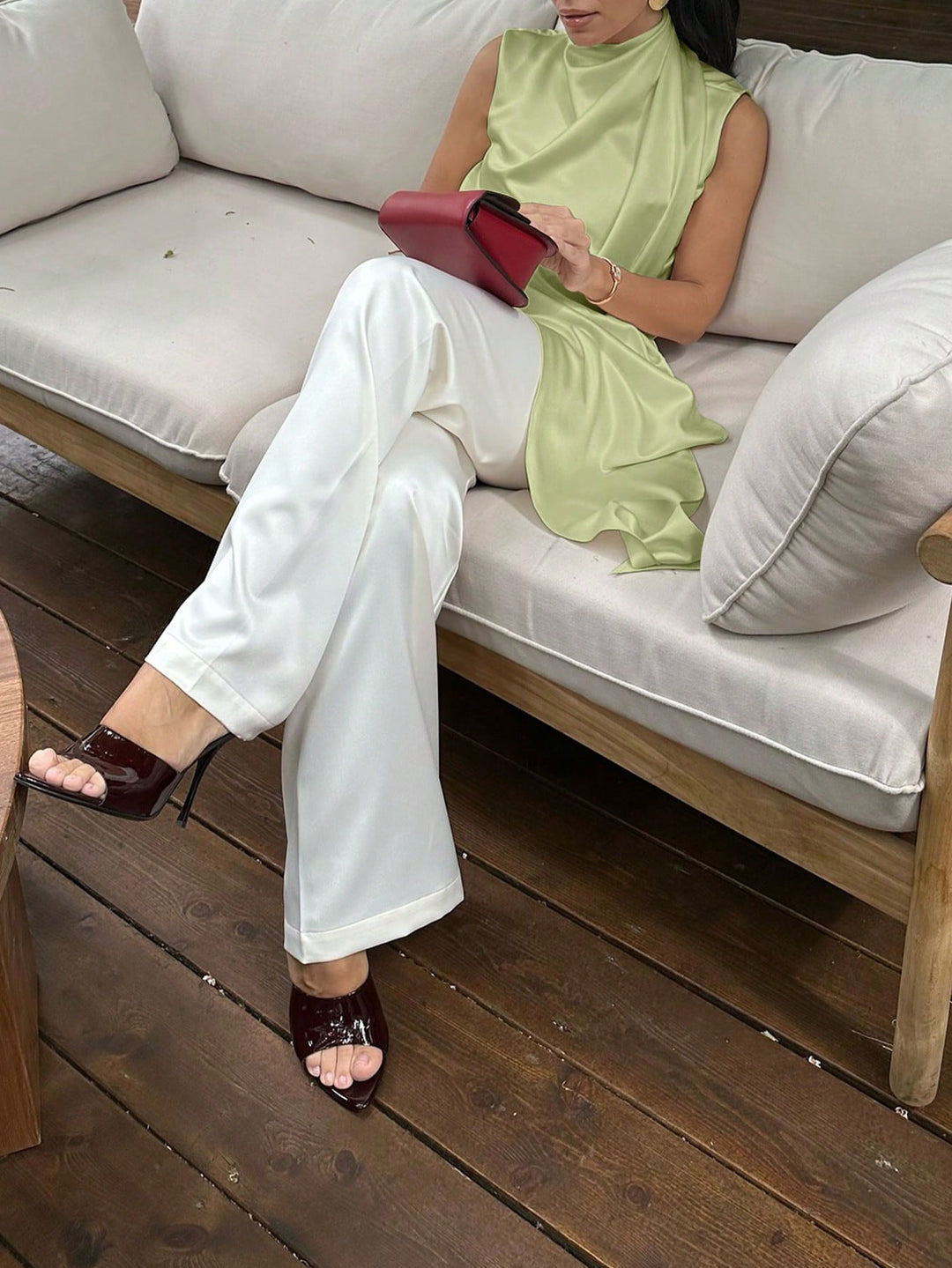 Top SHEIN, verde