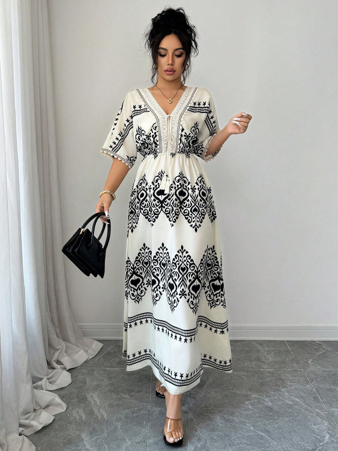 Rochie maxi SHEIN, portocaliu
