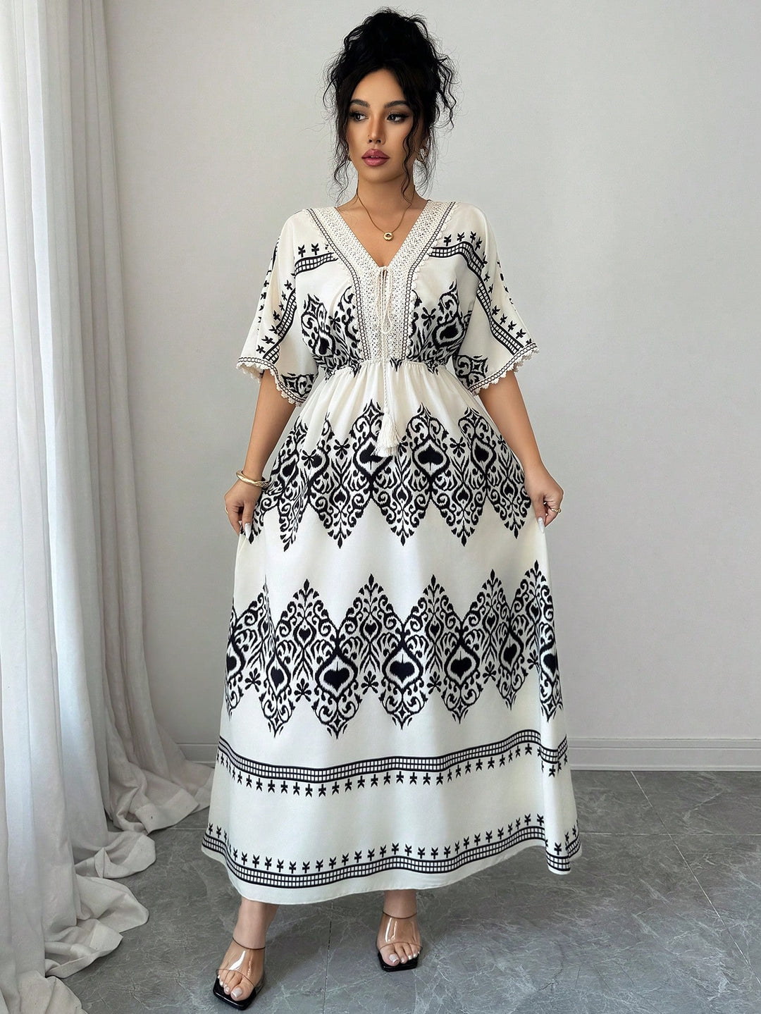 Rochie maxi SHEIN, portocaliu