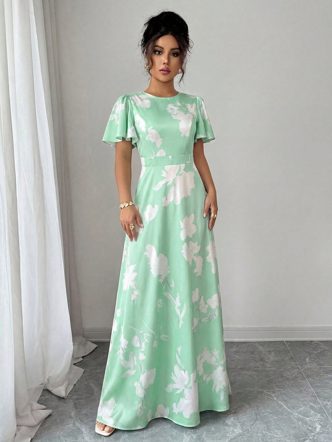 Rochie maxi SHEIN, verde