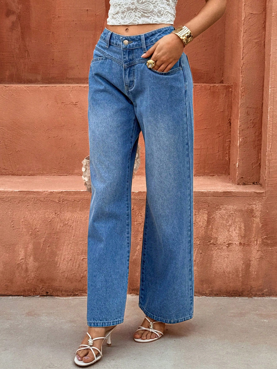 Jeans SHEIN, albastru