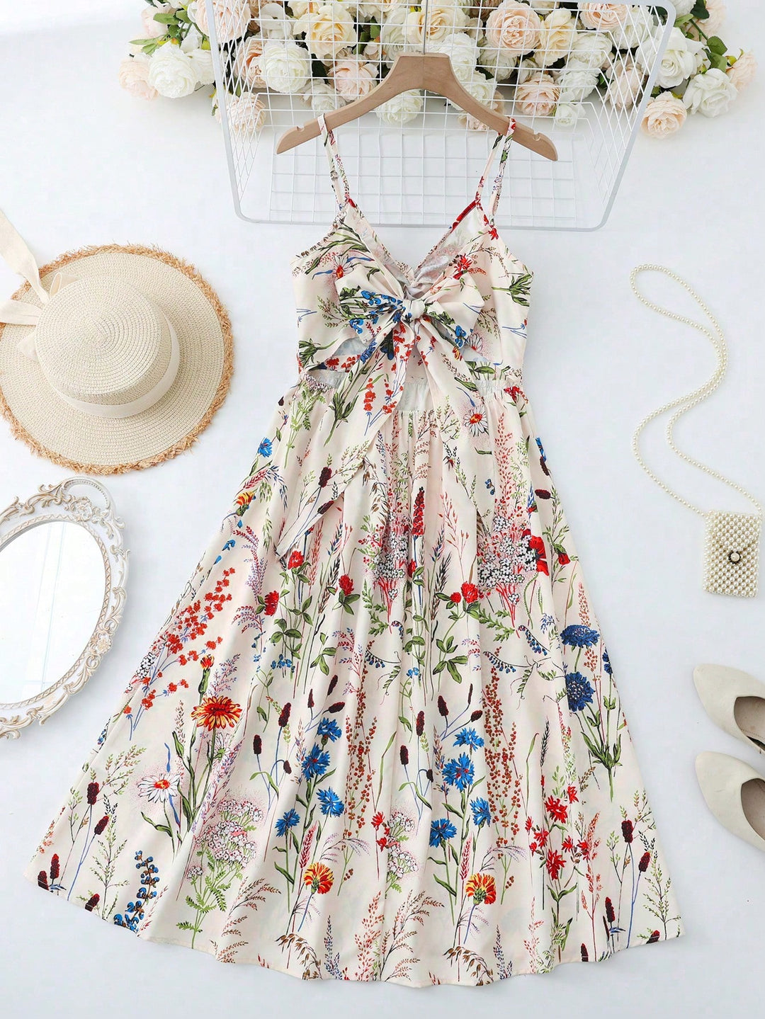 Rochie maxi SHEIN, bej