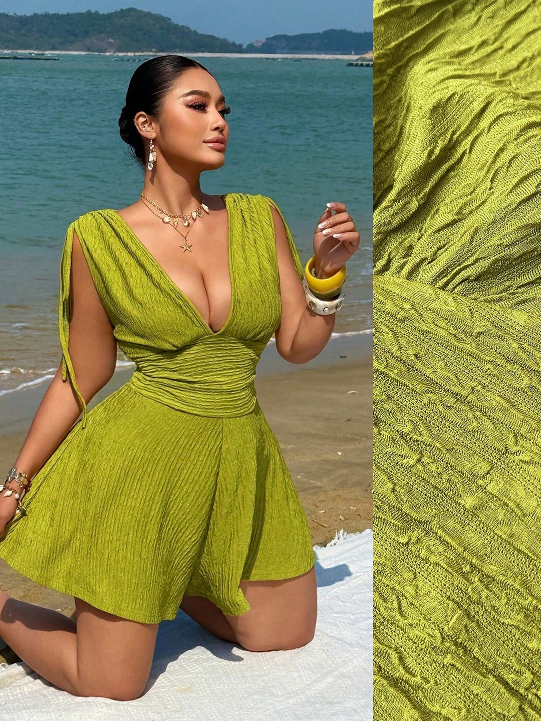 Salopetă SHEIN, verde