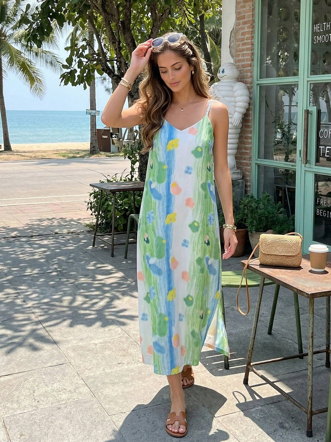 Rochie midi SHEIN, verde