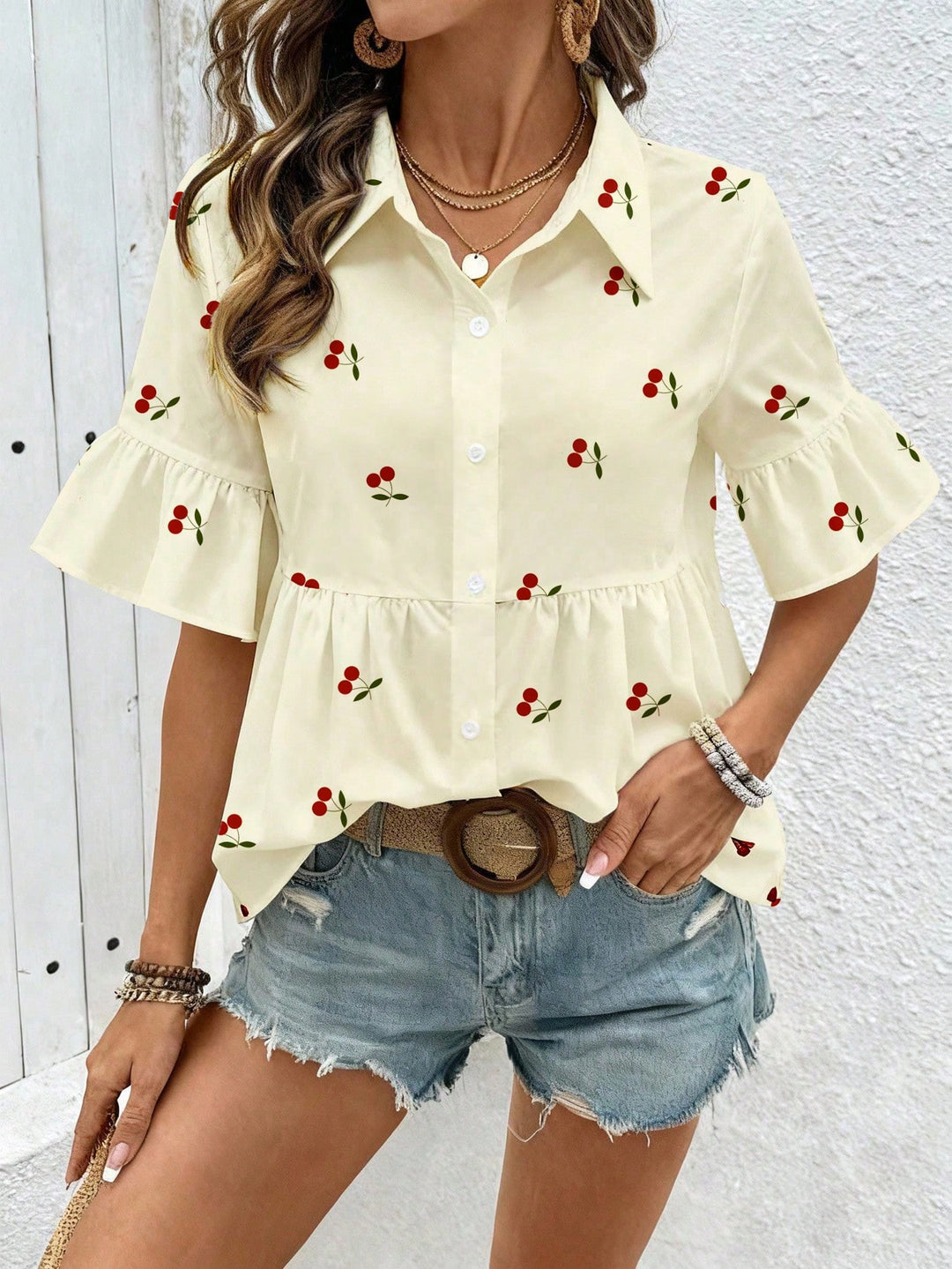 Top SHEIN, galben