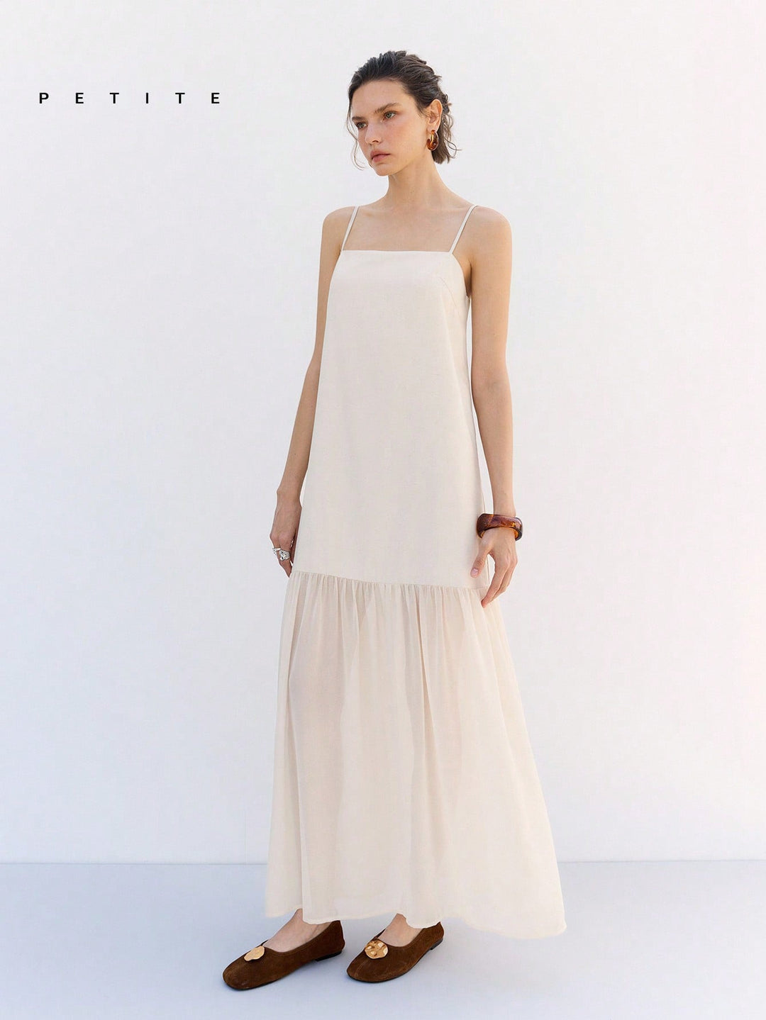 Rochie maxi SHEIN, bej