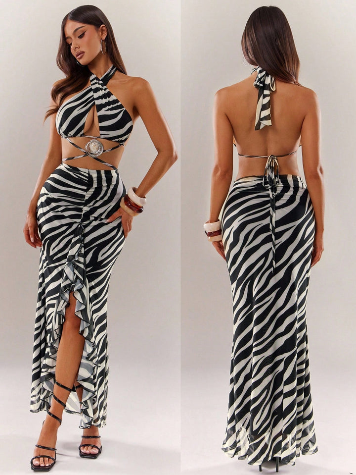 Rochie maxi SHEIN, mix culori