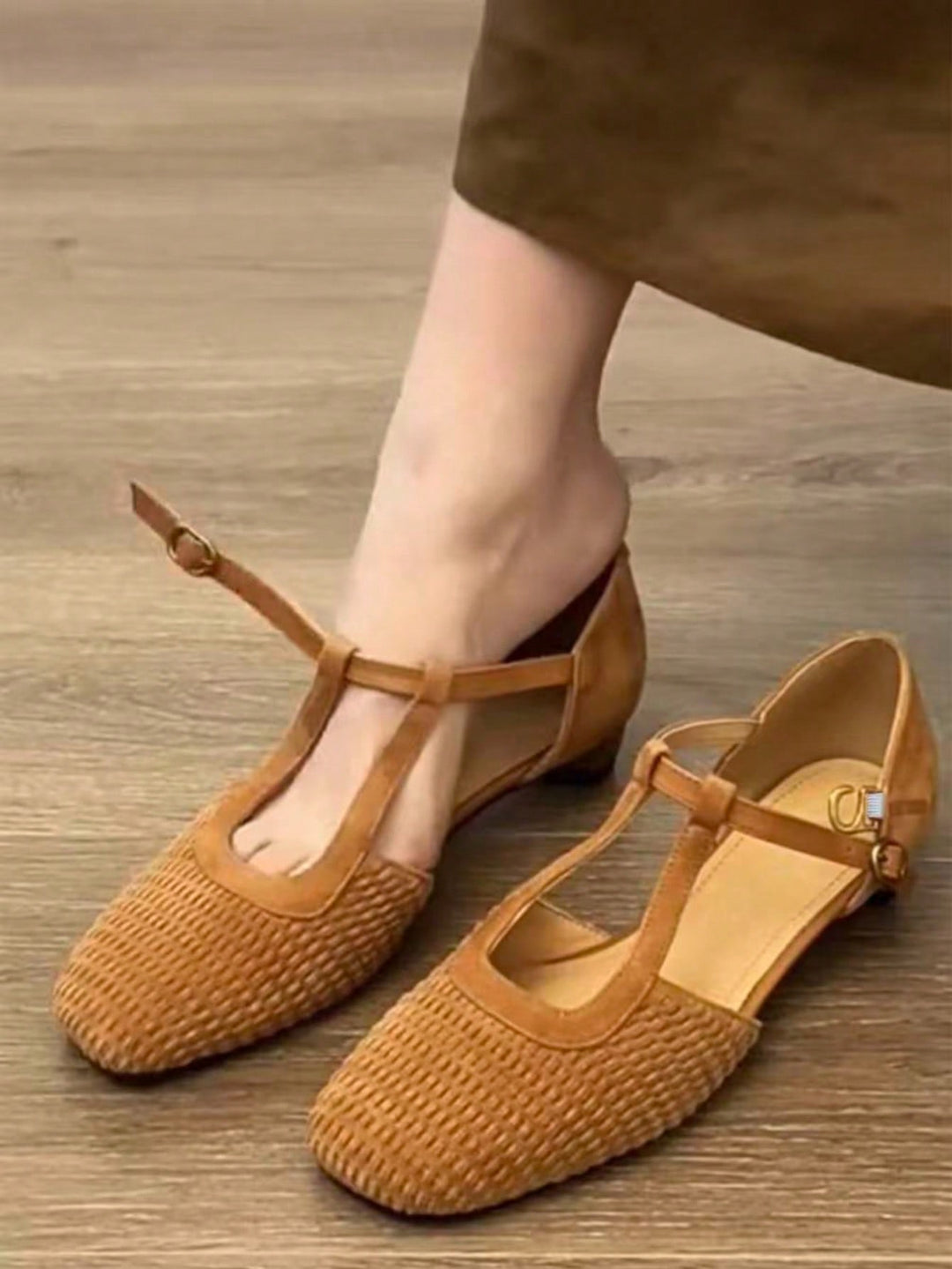 Pantofi cu toc SHEIN, maro
